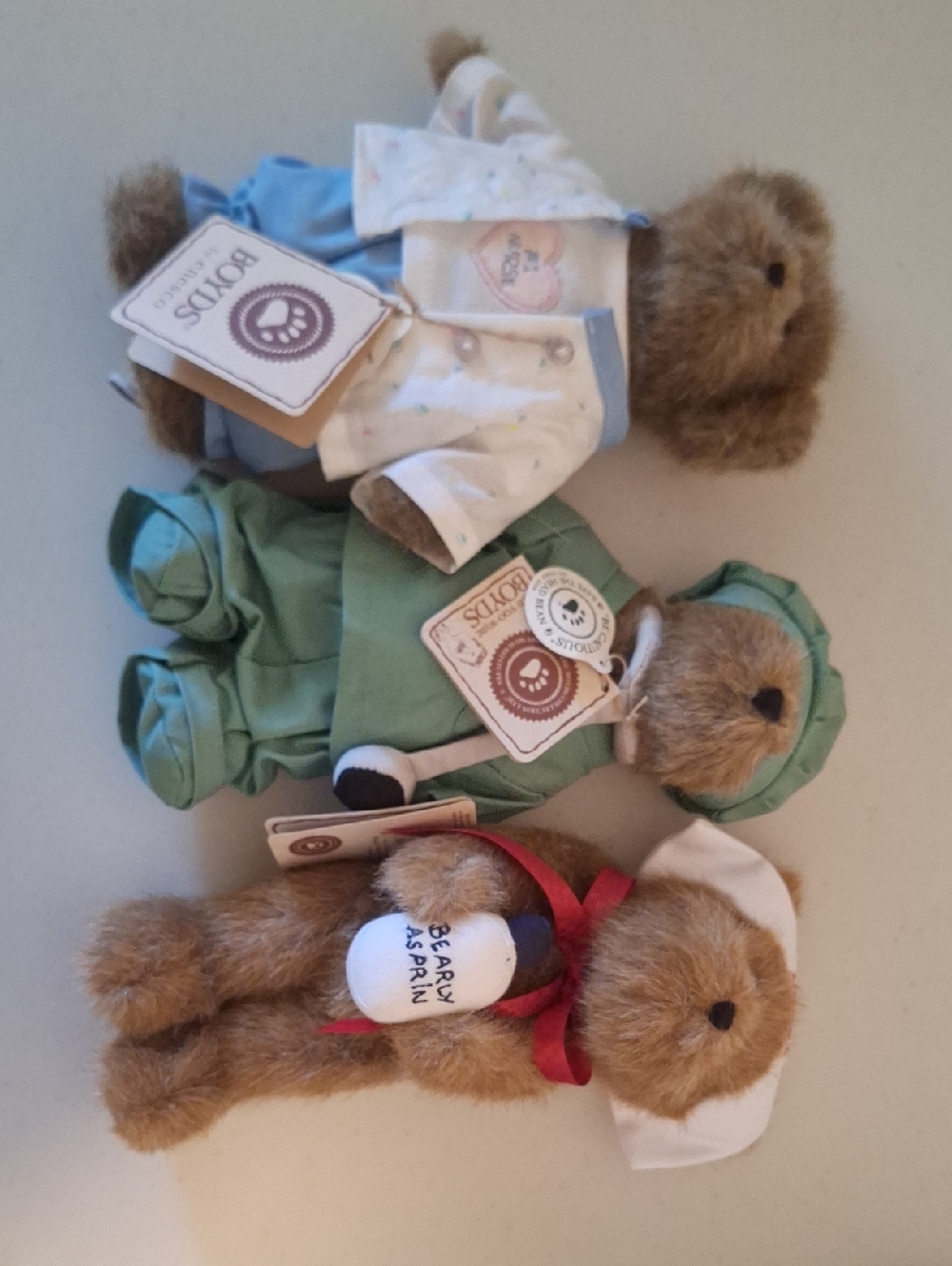 3 Boyds Bears - Nurse Trueheart, Doc Bearsley, & Nurse Carin. NWT